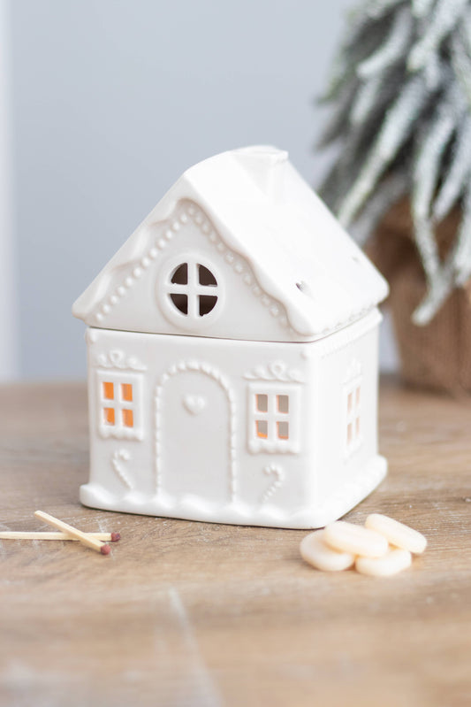 Brûleur à mazout White Christmas Gingerbread House