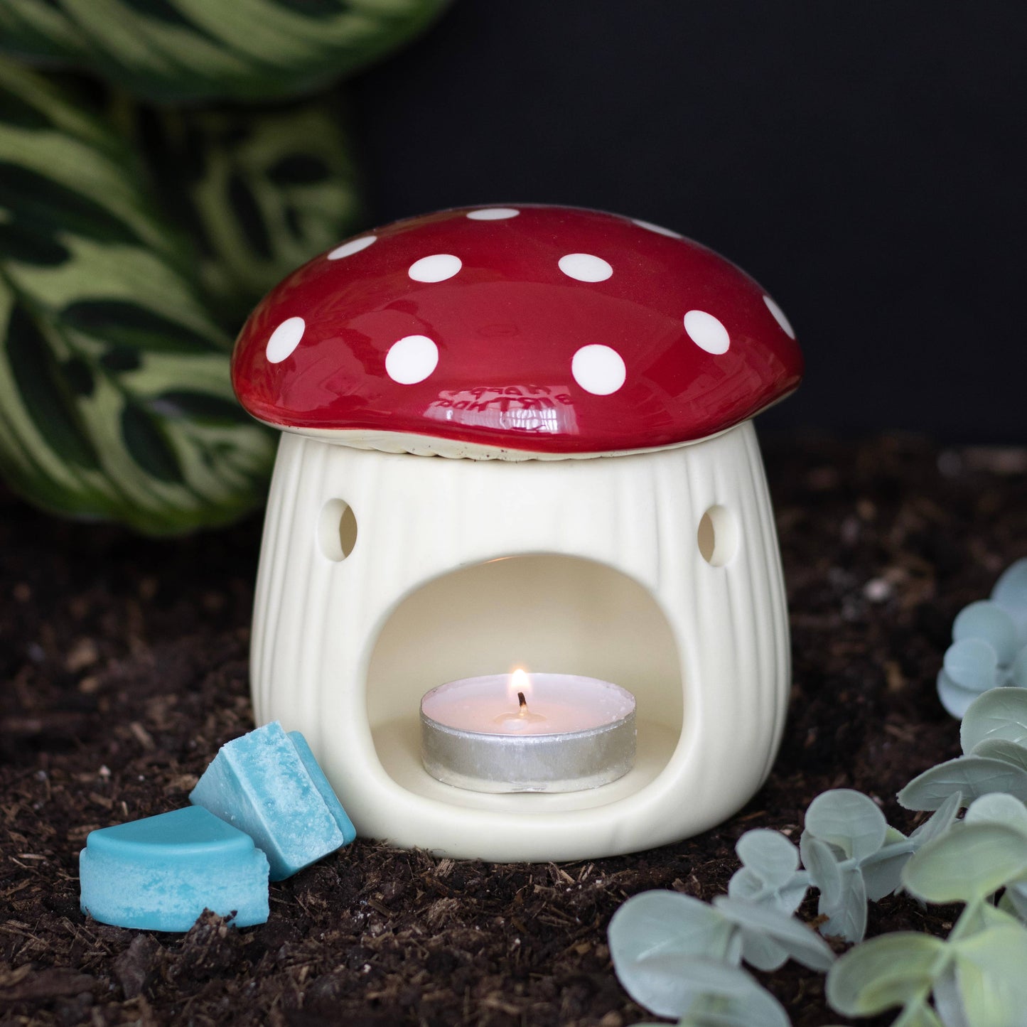 Brûleur en forme de champignon rouge